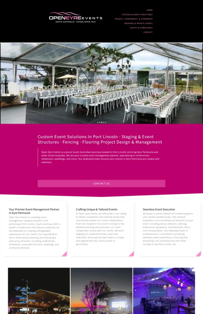 Open Eyre Events Website